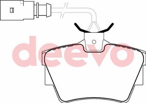 DEEVO BP63680 - Тормозные колодки, дисковые, комплект autospares.lv