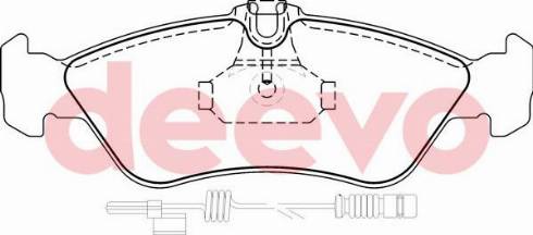 DEEVO BP63040 - Тормозные колодки, дисковые, комплект autospares.lv