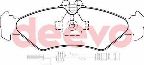 DEEVO BP63000 - Тормозные колодки, дисковые, комплект autospares.lv