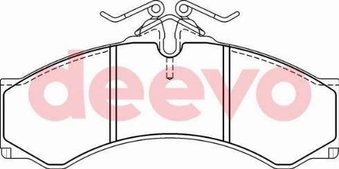 DEEVO BP63120 - Тормозные колодки, дисковые, комплект autospares.lv