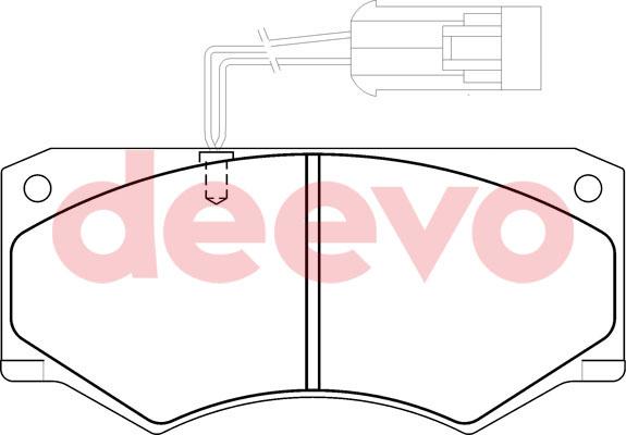 DEEVO BP63740 - Тормозные колодки, дисковые, комплект autospares.lv