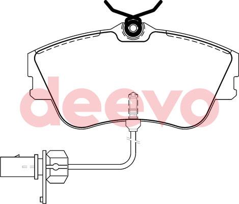 DEEVO BP63780 - Тормозные колодки, дисковые, комплект autospares.lv