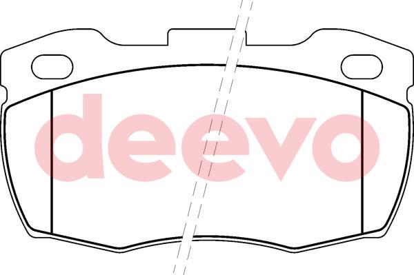 DEEVO BP62940 - Тормозные колодки, дисковые, комплект autospares.lv