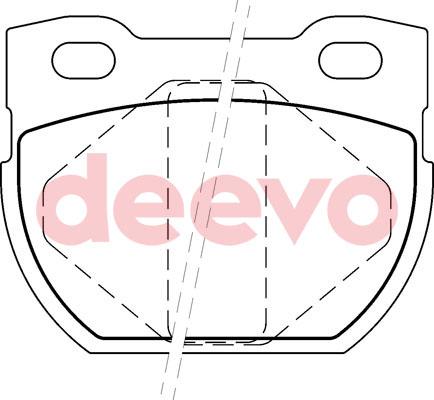 DEEVO BP62960 - Тормозные колодки, дисковые, комплект autospares.lv