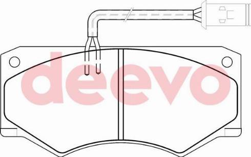 DEEVO BP62420 - Тормозные колодки, дисковые, комплект autospares.lv