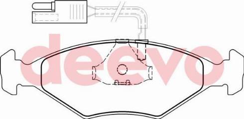 DEEVO BP62500 - Тормозные колодки, дисковые, комплект autospares.lv