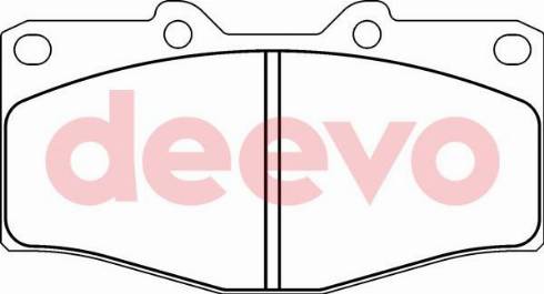 DEEVO BP62640 - Тормозные колодки, дисковые, комплект autospares.lv