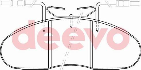 DEEVO BP62600 - Тормозные колодки, дисковые, комплект autospares.lv