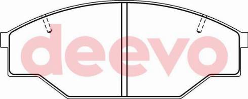 DEEVO BP62680 - Тормозные колодки, дисковые, комплект autospares.lv