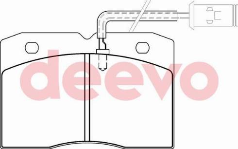 DEEVO BP62320 - Тормозные колодки, дисковые, комплект autospares.lv