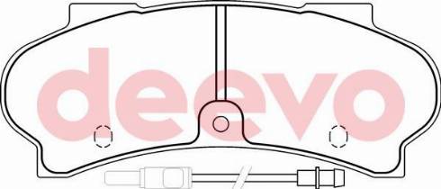 DEEVO BP62760 - Тормозные колодки, дисковые, комплект autospares.lv