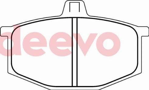 DEEVO BP67460 - Тормозные колодки, дисковые, комплект autospares.lv