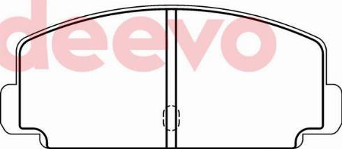 DEEVO BP67580 - Тормозные колодки, дисковые, комплект autospares.lv