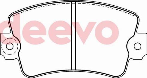 DEEVO BP67660 - Тормозные колодки, дисковые, комплект autospares.lv