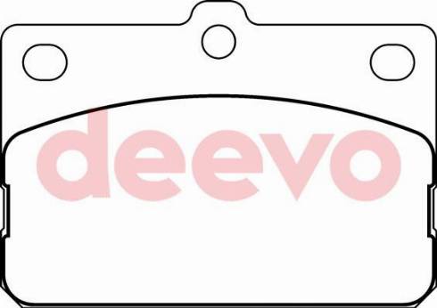 DEEVO BP67060 - Тормозные колодки, дисковые, комплект autospares.lv