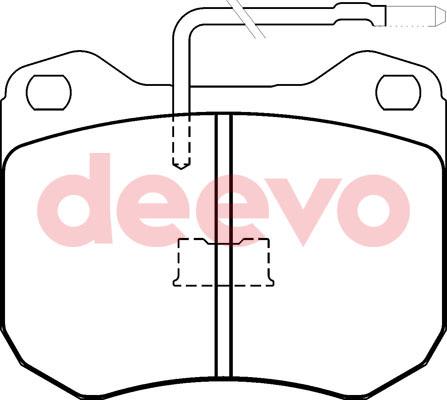 DEEVO BP67160 - Тормозные колодки, дисковые, комплект autospares.lv