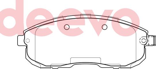 DEEVO BP84900 - Тормозные колодки, дисковые, комплект autospares.lv