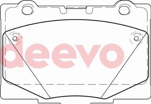 DEEVO BP84440 - Тормозные колодки, дисковые, комплект autospares.lv