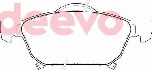 DEEVO BP84420 - Тормозные колодки, дисковые, комплект autospares.lv