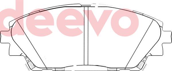 DEEVO BP84180 - Тормозные колодки, дисковые, комплект autospares.lv