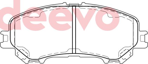 DEEVO BP84380 - Тормозные колодки, дисковые, комплект autospares.lv