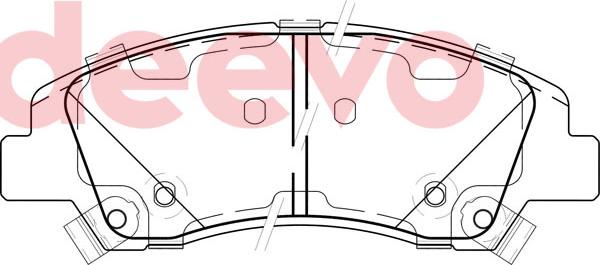 DEEVO BP84320 - Тормозные колодки, дисковые, комплект autospares.lv