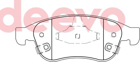 DEEVO BP84780 - Тормозные колодки, дисковые, комплект autospares.lv