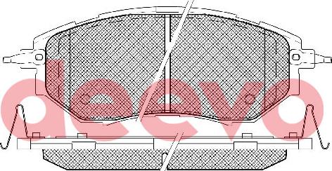 DEEVO BP85940 - Тормозные колодки, дисковые, комплект autospares.lv