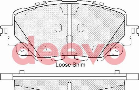 DEEVO BP85920 - Тормозные колодки, дисковые, комплект autospares.lv