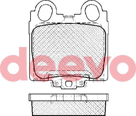 DEEVO BP85460 - Тормозные колодки, дисковые, комплект autospares.lv