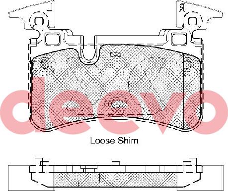 DEEVO BP85500 - Тормозные колодки, дисковые, комплект autospares.lv