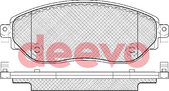 DEEVO BP85160 - Тормозные колодки, дисковые, комплект autospares.lv