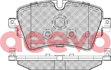 DEEVO BP85300 - Тормозные колодки, дисковые, комплект autospares.lv