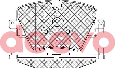 DEEVO BP85380 - Тормозные колодки, дисковые, комплект autospares.lv