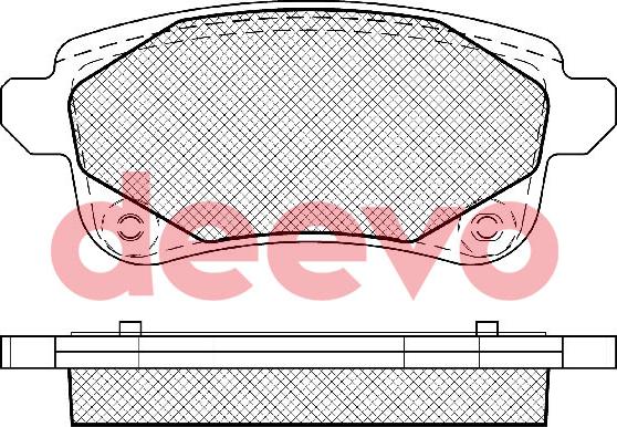 DEEVO BP85740 - Тормозные колодки, дисковые, комплект autospares.lv