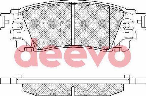 DEEVO BP86660 - Тормозные колодки, дисковые, комплект autospares.lv