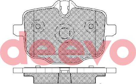 DEEVO BP86620 - Тормозные колодки, дисковые, комплект autospares.lv