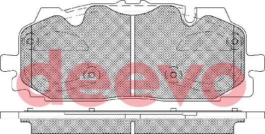 DEEVO BP86040 - Тормозные колодки, дисковые, комплект autospares.lv