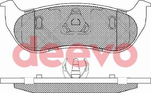 DEEVO BP86060 - Тормозные колодки, дисковые, комплект autospares.lv