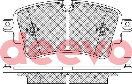 DEEVO BP86080 - Тормозные колодки, дисковые, комплект autospares.lv