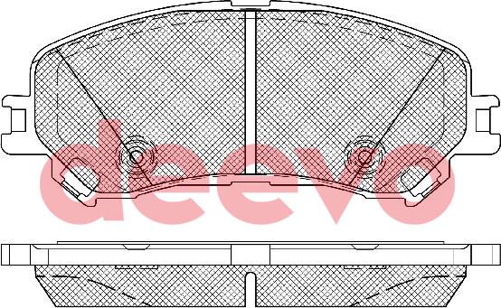 DEEVO BP86100 - Тормозные колодки, дисковые, комплект autospares.lv