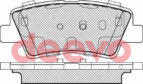 DEEVO BP86720 - Тормозные колодки, дисковые, комплект autospares.lv