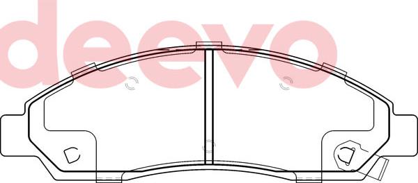 DEEVO BP80900 - Тормозные колодки, дисковые, комплект autospares.lv