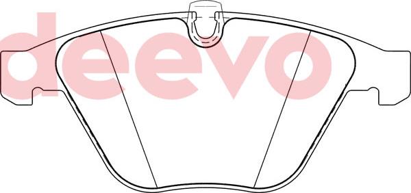 DEEVO BP80400 - Тормозные колодки, дисковые, комплект autospares.lv