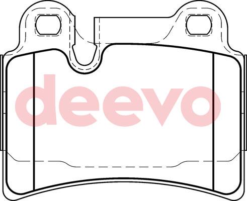 DEEVO BP80620 - Тормозные колодки, дисковые, комплект autospares.lv