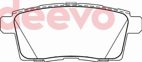 DEEVO BP80800 - Тормозные колодки, дисковые, комплект autospares.lv