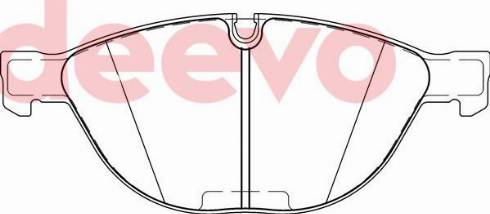 DEEVO BP80880 - Тормозные колодки, дисковые, комплект autospares.lv