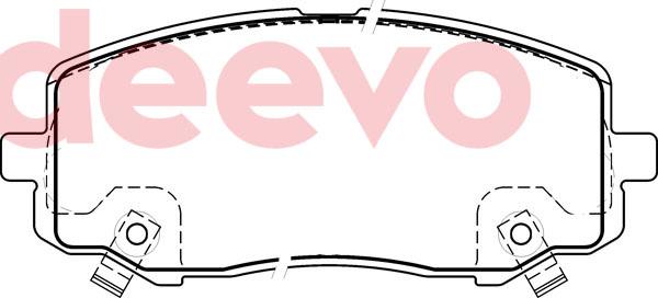 DEEVO BP80340 - Тормозные колодки, дисковые, комплект autospares.lv