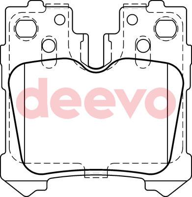 DEEVO BP80320 - Тормозные колодки, дисковые, комплект autospares.lv