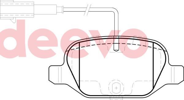 DEEVO BP81900 - Тормозные колодки, дисковые, комплект autospares.lv